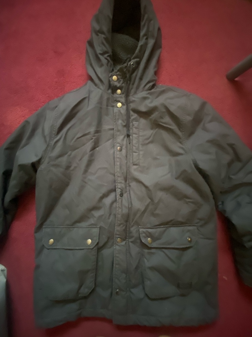 Men's Hooded Puffer Jacket in Black